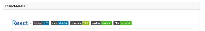 React CICD badges