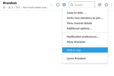 How to add an integration to a Slack workspace