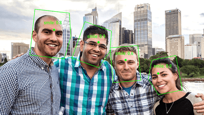 Example of face detection through Google Vision API