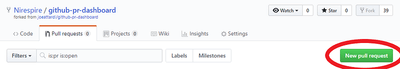 One way you can open a PR is clicking this button on the Pull requests tab of your forked repo