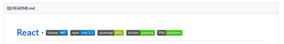 React CICD badges