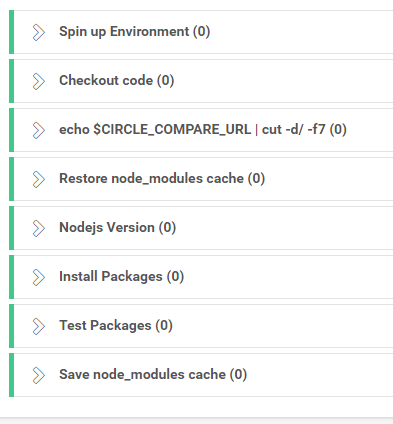 CircleCI build steps