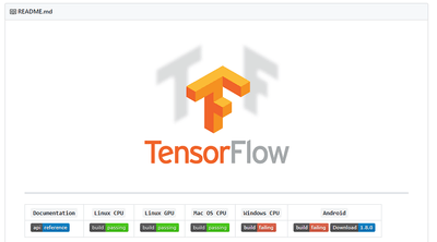 TensorFlow build status